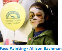 Photo of Allison Bachman Face Painting at Senior Dog Sanctuary's grand opening